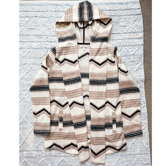 NWOT Maurices Mix Stripe Open Front Aztec Cardigan Sweater Jacket Western Style - Picture 2 of 8